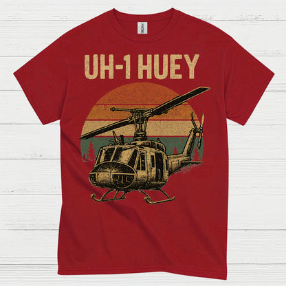 UH-1 Huey Vintage Military Helicopter T Shirt