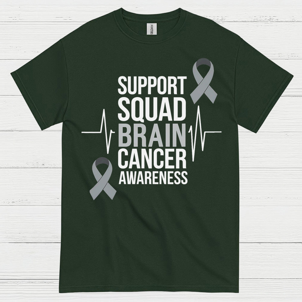Support Squad Brain Cancer Awareness T Shirt