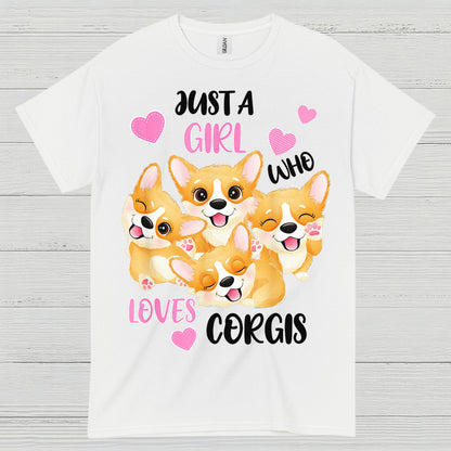 Just A Girl Who Loves Corgis T Shirt