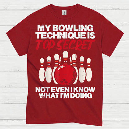 Top Secret Bowling Humor T Shirt