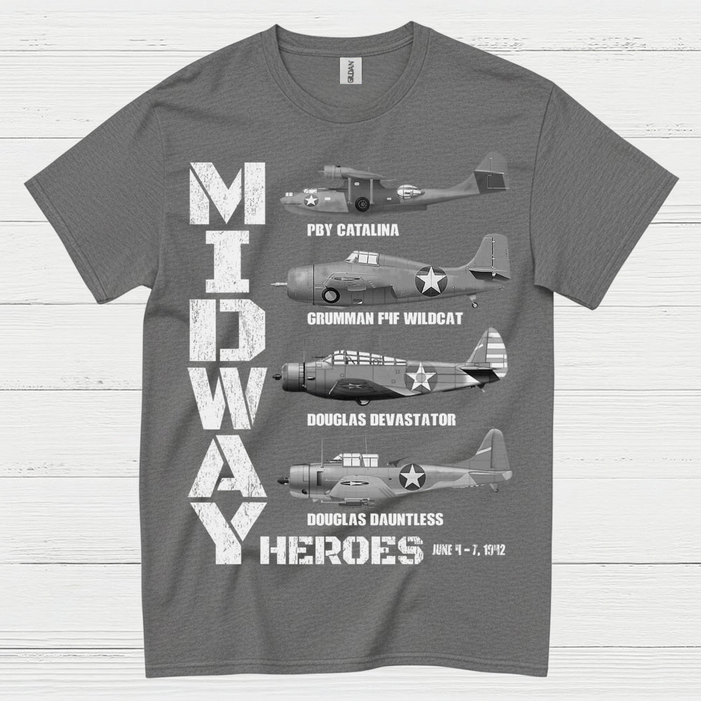 Midway Heroes WWII Aircraft T Shirt