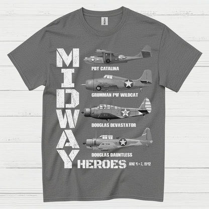Midway Heroes WWII Aircraft T Shirt
