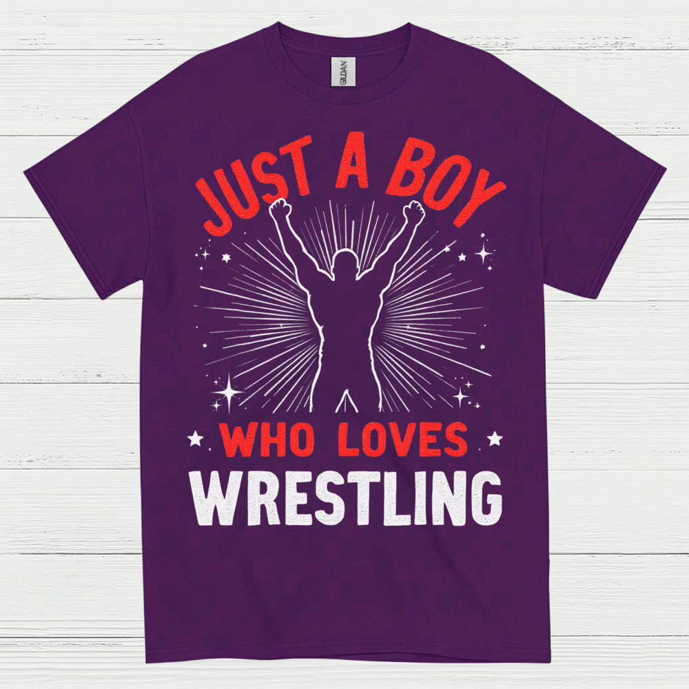 Just A Boy Who Loves Wrestling T Shirt
