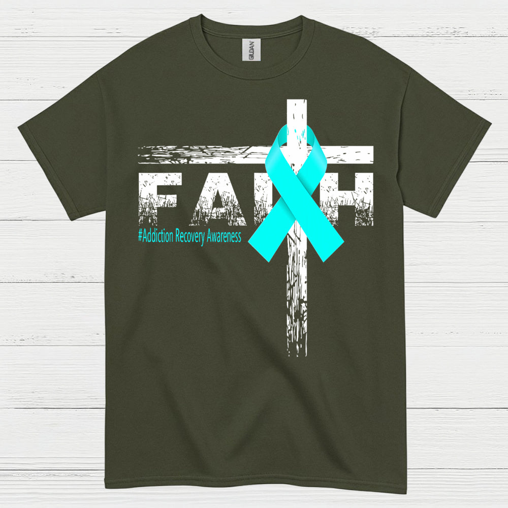 Faith Addiction Recovery Awareness T Shirt