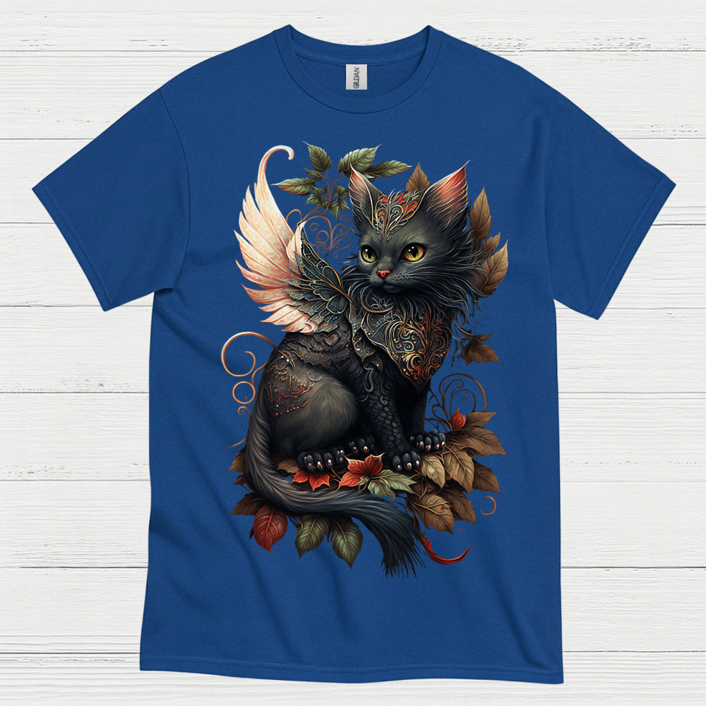 Mystical Winged Cat Dragon T Shirt