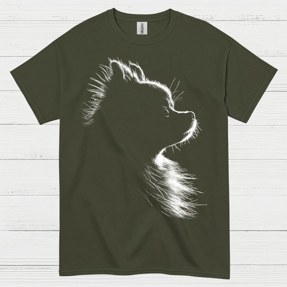 Dog Silhouette Minimal Portrait Graphic Design T Shirt