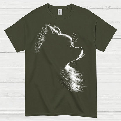 Dog Silhouette Minimal Portrait Graphic Design T Shirt