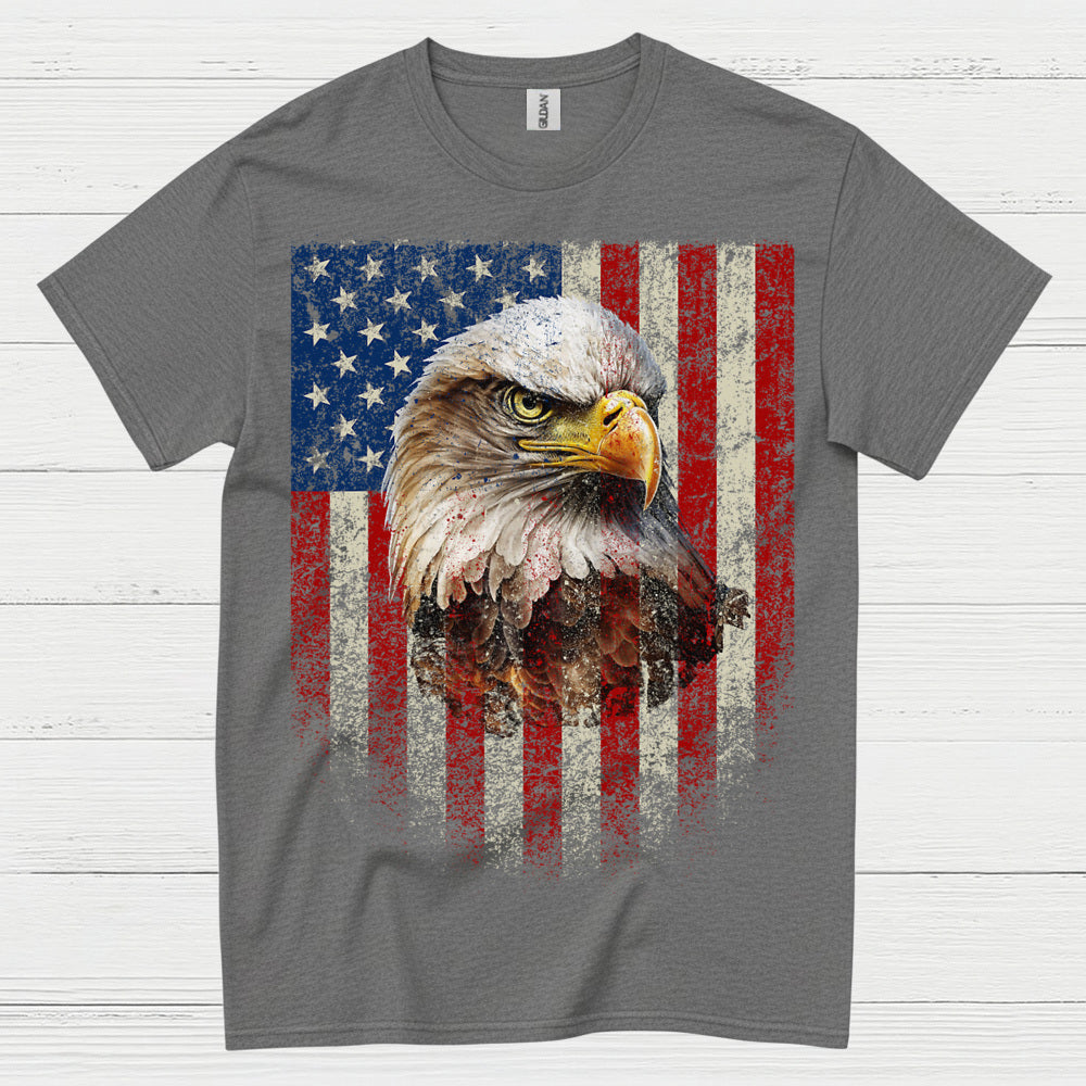 American Bald Eagle Patriotic Flag Freedom T Shirt