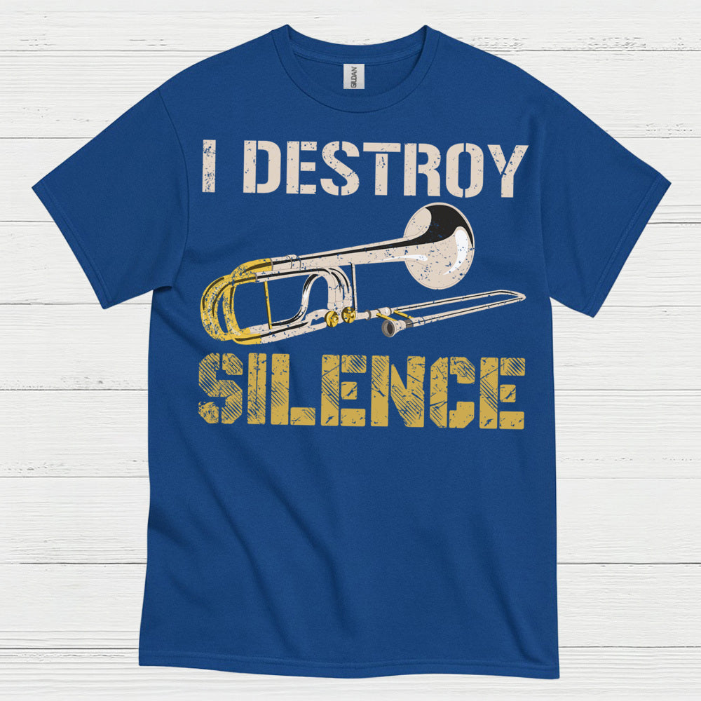 Destroy Silence Trombone Vintage T Shirt