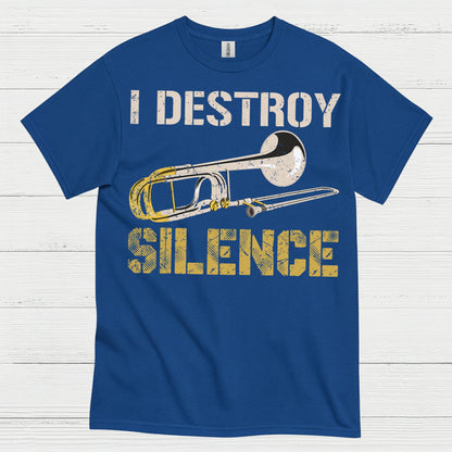 Destroy Silence Trombone Vintage T Shirt