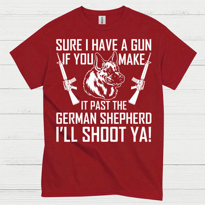 German Shepherd Protection Humor Dog Lover T Shirt