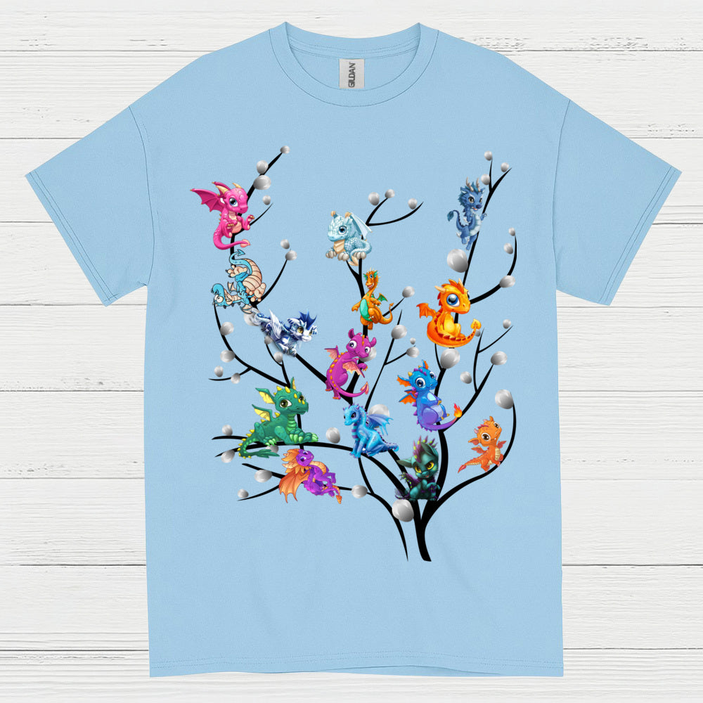 Baby Dragons On Tree T Shirt