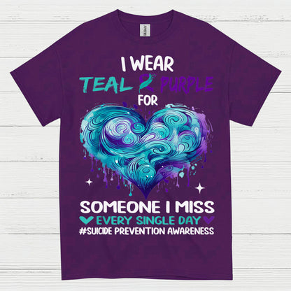 I Wear Teal Purple Someone I Miss T Shirt