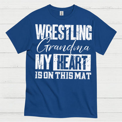 Wrestling Grandma Heart on the Mat T Shirt
