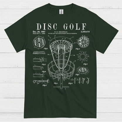 Disc Golf Patent Blueprint T Shirt
