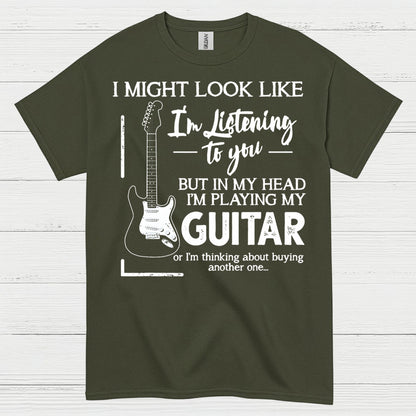Playing My Guitar Listening Joke T Shirt