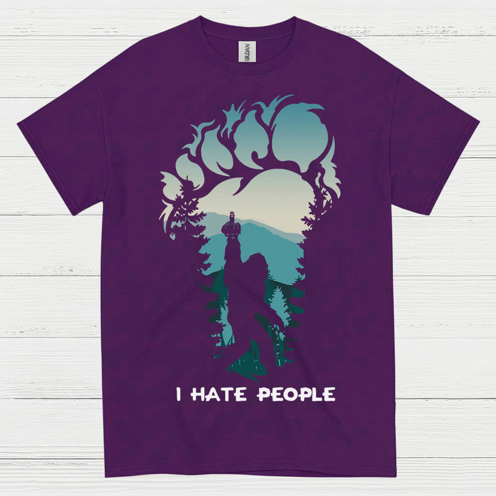I Hate People Bigfoot T Shirt