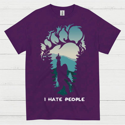 I Hate People Bigfoot T Shirt