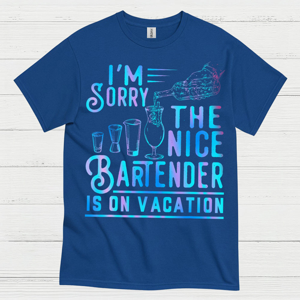Nice Bartender On Vacation Humor T Shirt