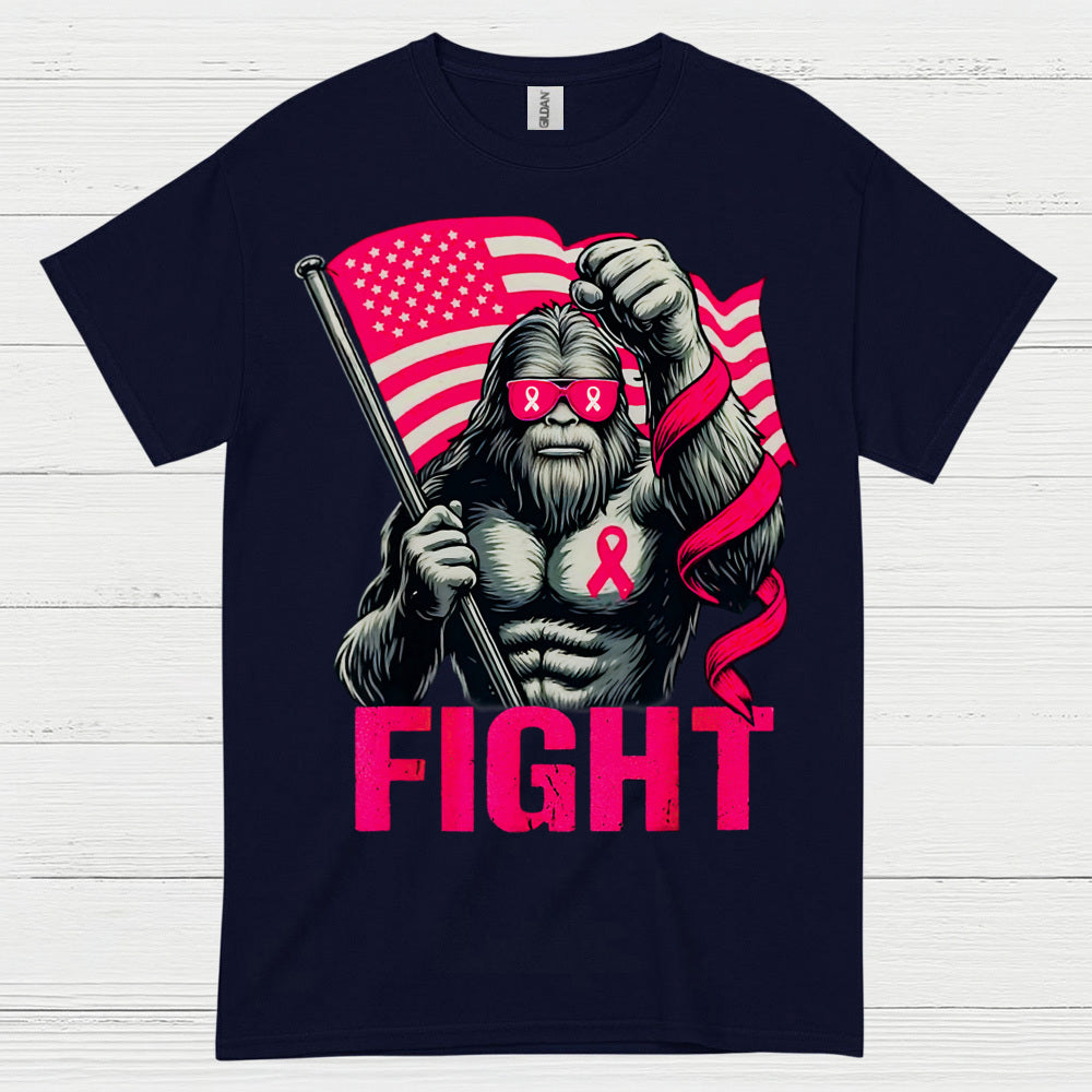 Fight Breast Cancer Bigfoot T Shirt