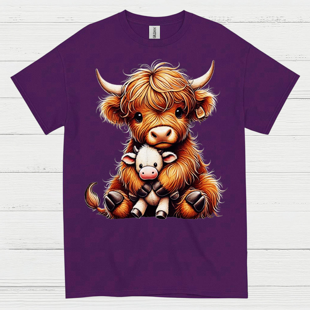 Cute Baby Highland Cow T Shirt