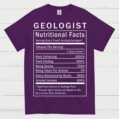 Geologist Nutritional Facts T Shirt