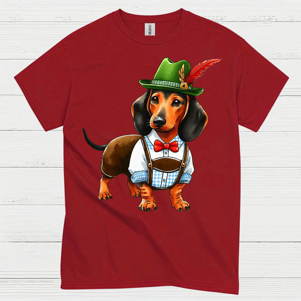 Oktoberfest German Lederhosen Dachshund T Shirt