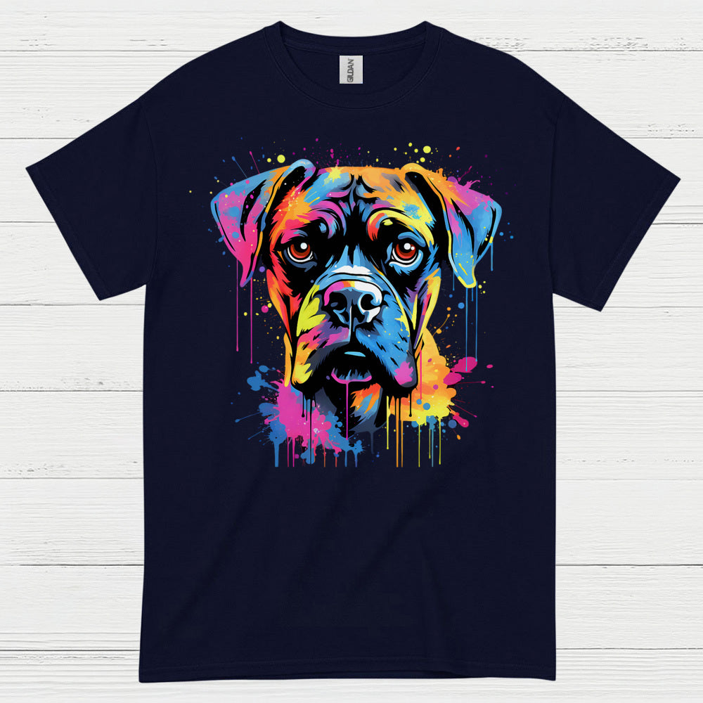 Color Splash Boxer Dog T Shirt