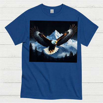 American Bald Eagle Mountain Freedom Wilderness T Shirt