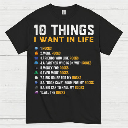 10 Things I Want In Life Rock T Shirt