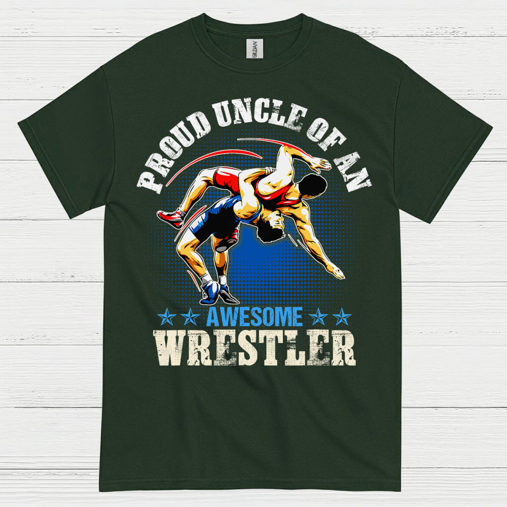 Proud Uncle Of An Awesome Wrestler Gift T Shirt