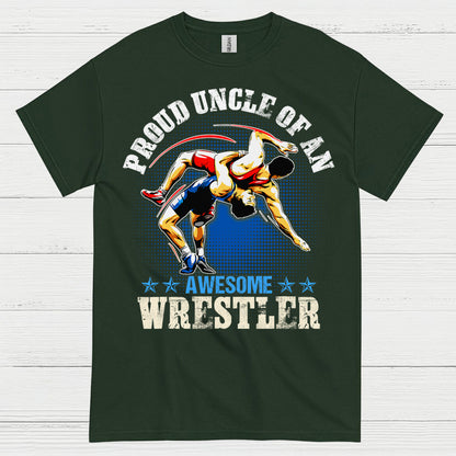 Proud Uncle Of An Awesome Wrestler Gift T Shirt