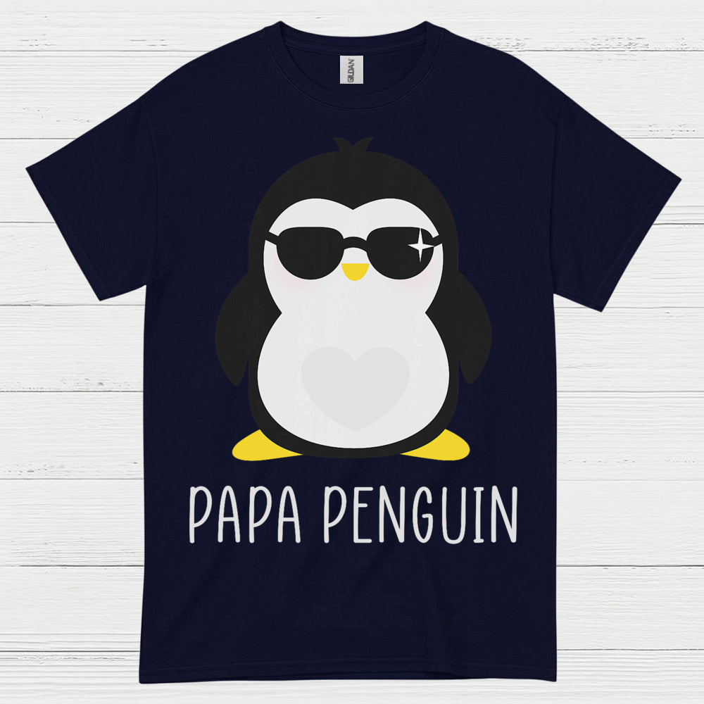 Papa Penguin Cute Family Graphic T Shirt