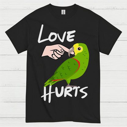 Love Hurts Funny Parrot T Shirt