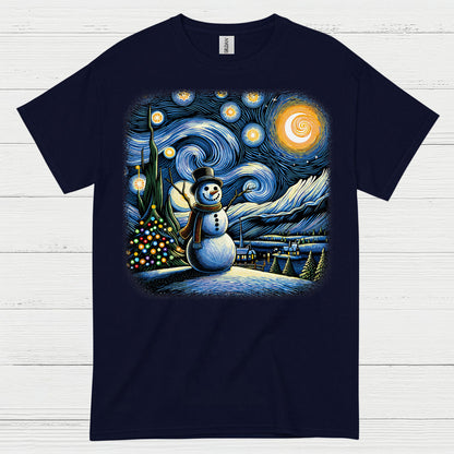 Festive Snowman Art T Shirt