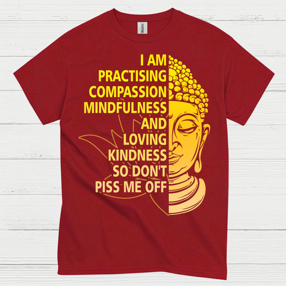 Practicing Compassion Mindfulness Buddha T Shirt