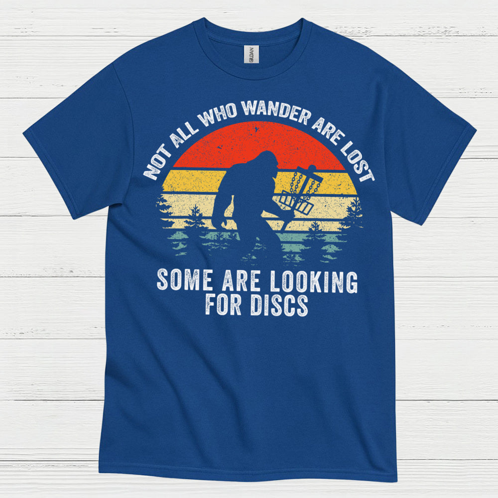 Not All Who Wander Disc Golf Bigfoot T Shirt