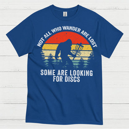 Not All Who Wander Disc Golf Bigfoot T Shirt