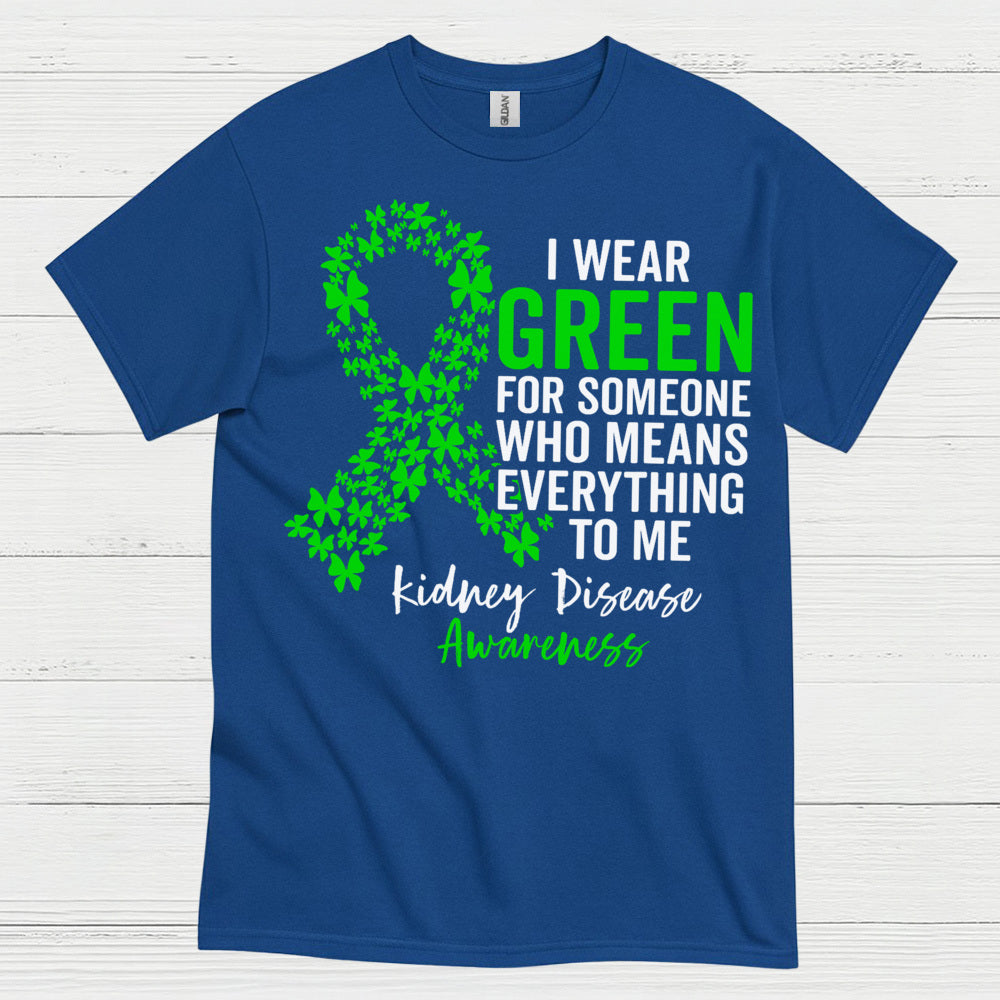 I Wear Green Kidney Awareness Support T Shirt