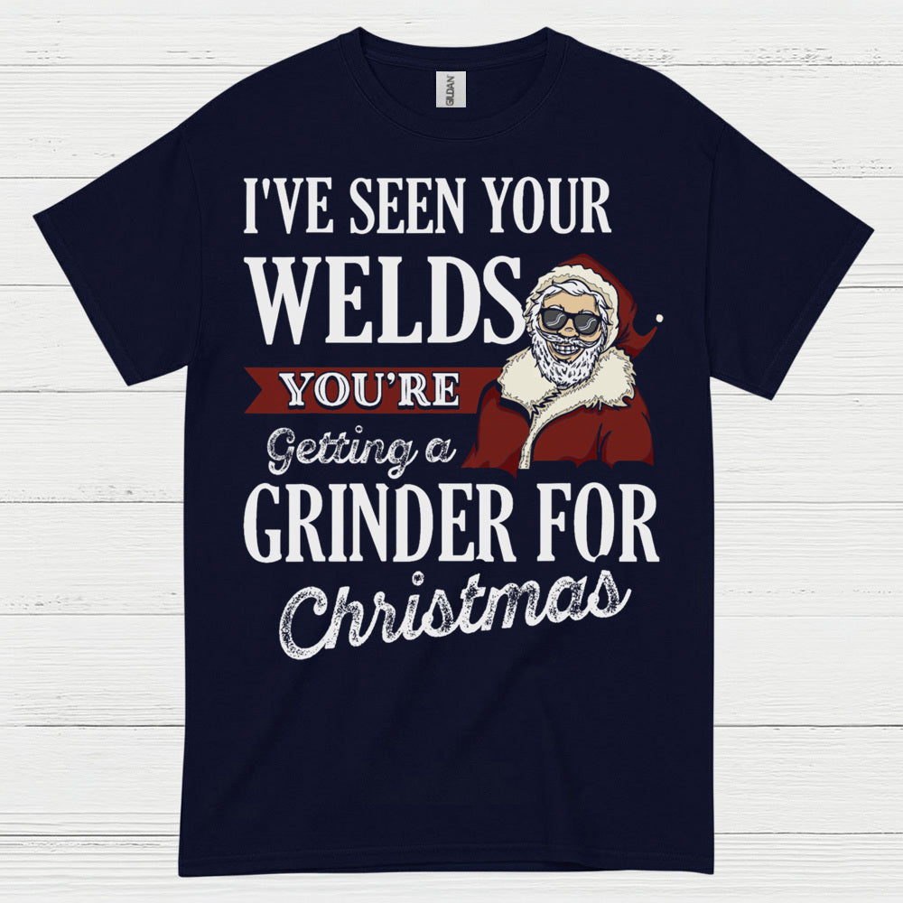 Grinder For Christmas Welding T Shirt