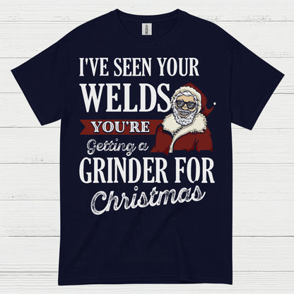 Grinder For Christmas Welding T Shirt