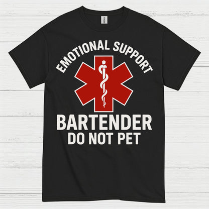 Emotional Support Bartender Humor T Shirt