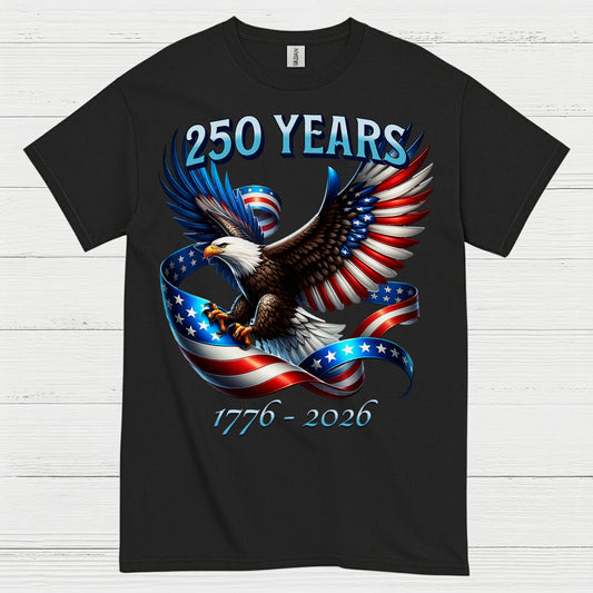 250 Years American Eagle Patriotic Freedom Anniversary T Shirt