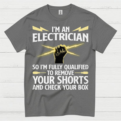Qualified Electrician Check Your Box T Shirt