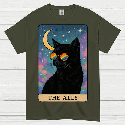 The Ally Rainbow Cat Art T Shirt