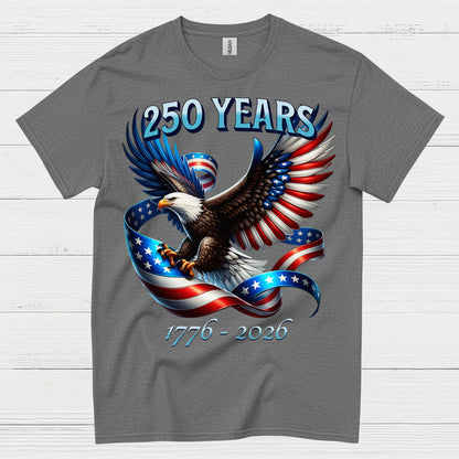 250 Years American Eagle Patriotic Freedom Anniversary T Shirt