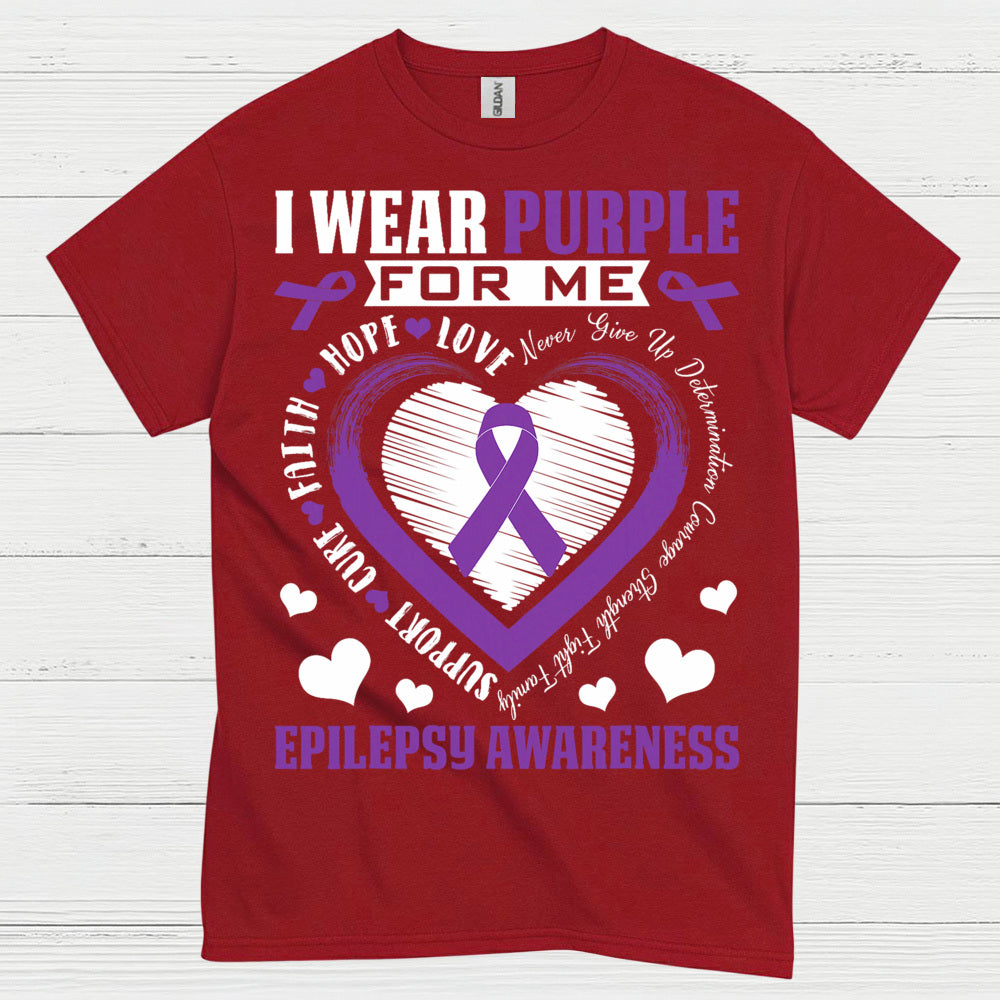 I Wear Purple Epilepsy Awareness T Shirt