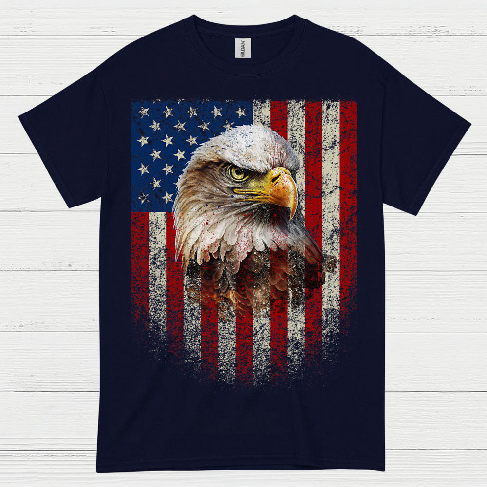 American Bald Eagle Patriotic Flag Freedom T Shirt
