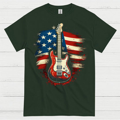 American Guitar Pride Patriotic T Shirt