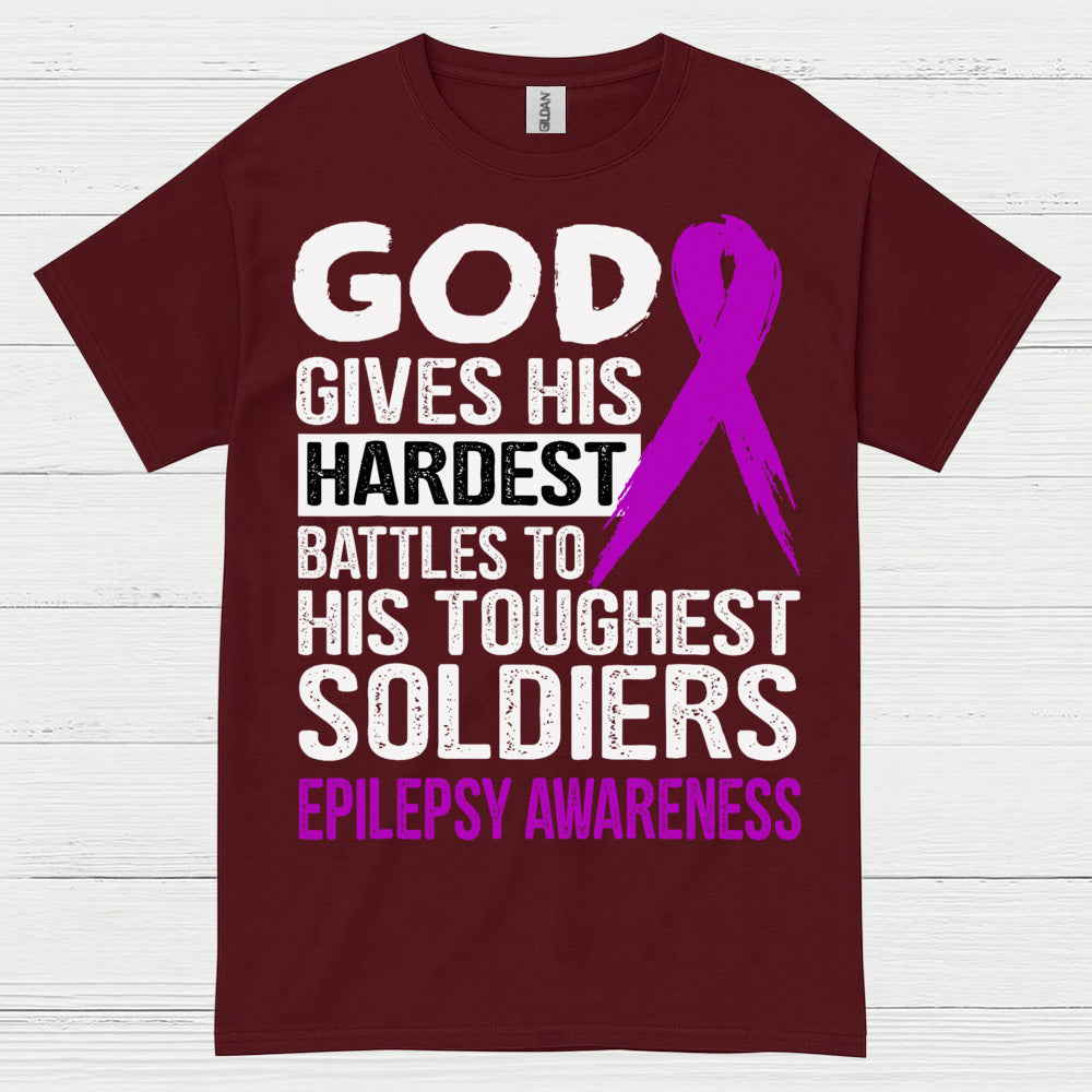 God Gives Toughest Soldiers Epilepsy T Shirt